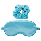 Silky Sleep Mask and Scrunchie Set - Teal