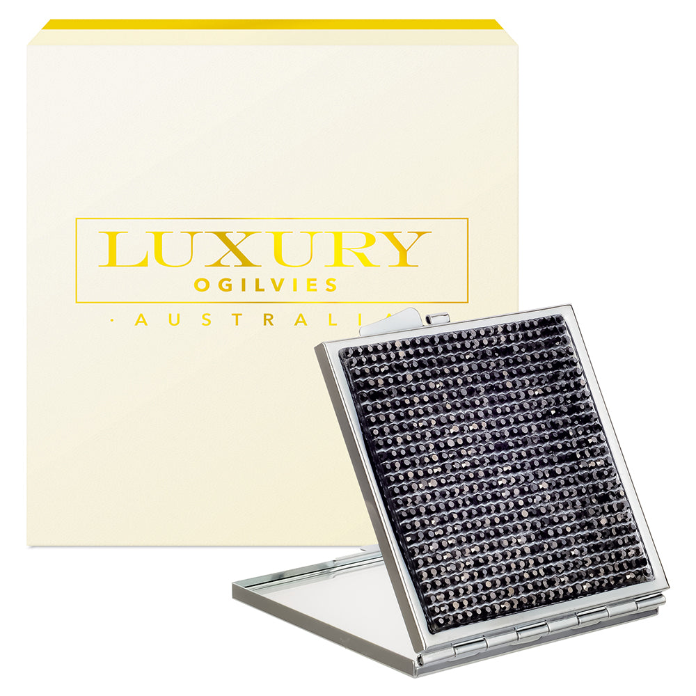 Square Compact Mirror - Black