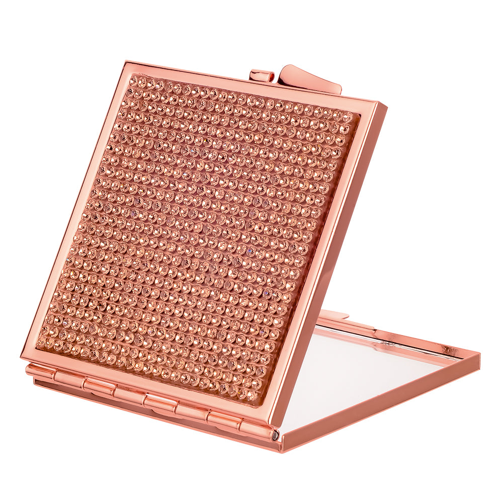 Square Compact Mirror - Rose
