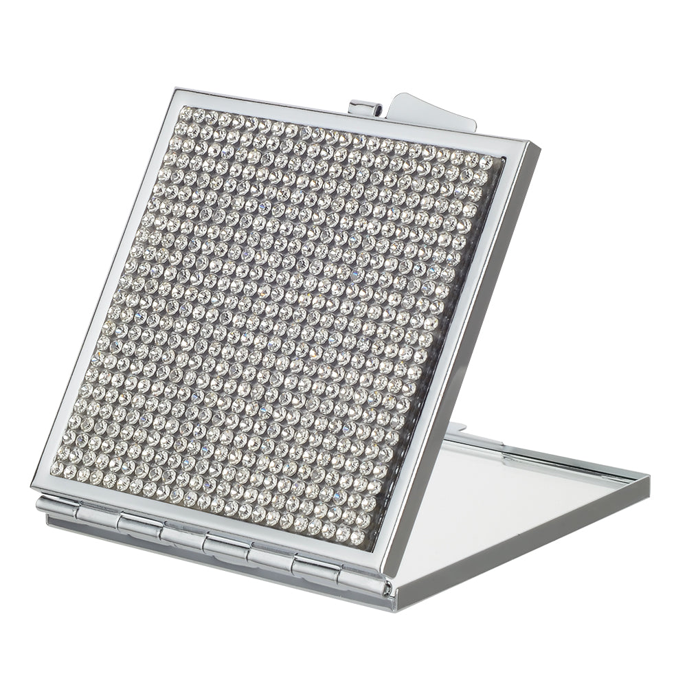 Square Compact Mirror - Silver