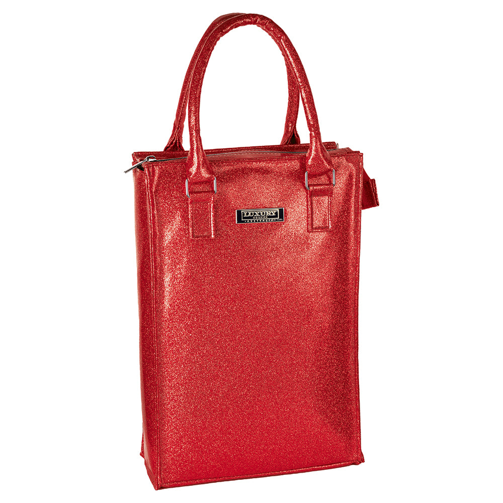 Wine Cooler Handbag - Glitter Red