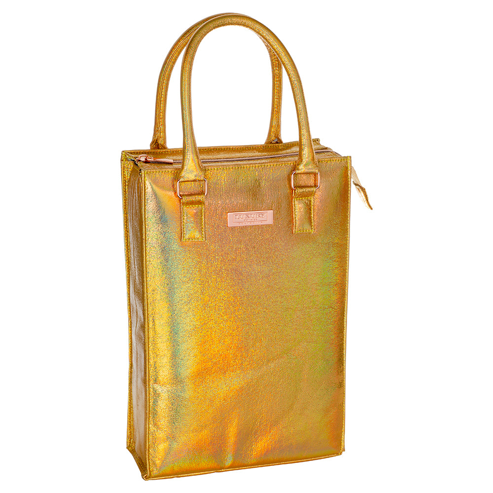 Wine Cooler Handbag - Shimmer Gold