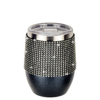 Wine Tumbler - Glitter Black