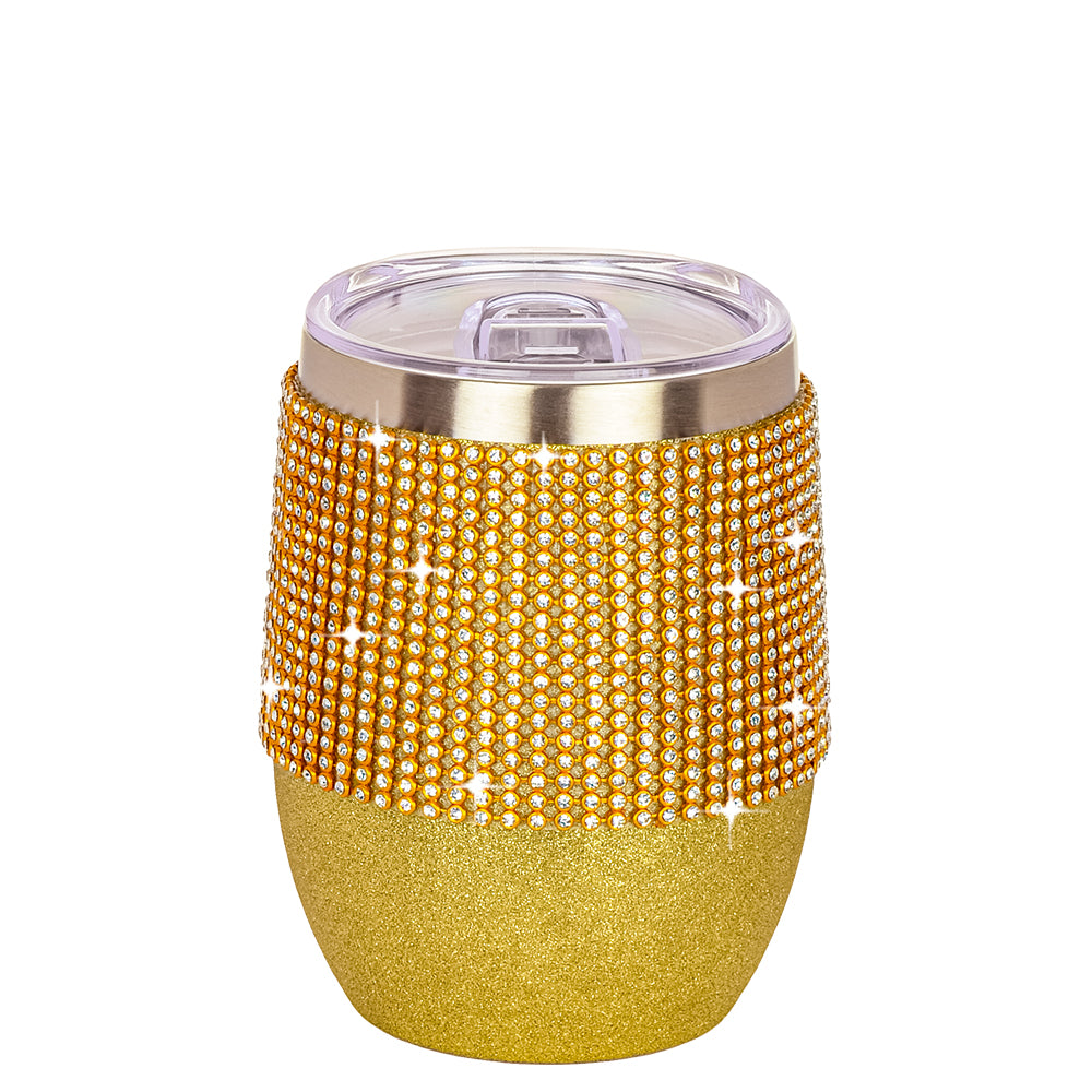 Wine Tumbler - Glitter Gold