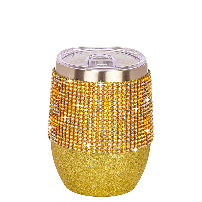 Wine Tumbler - Glitter Gold