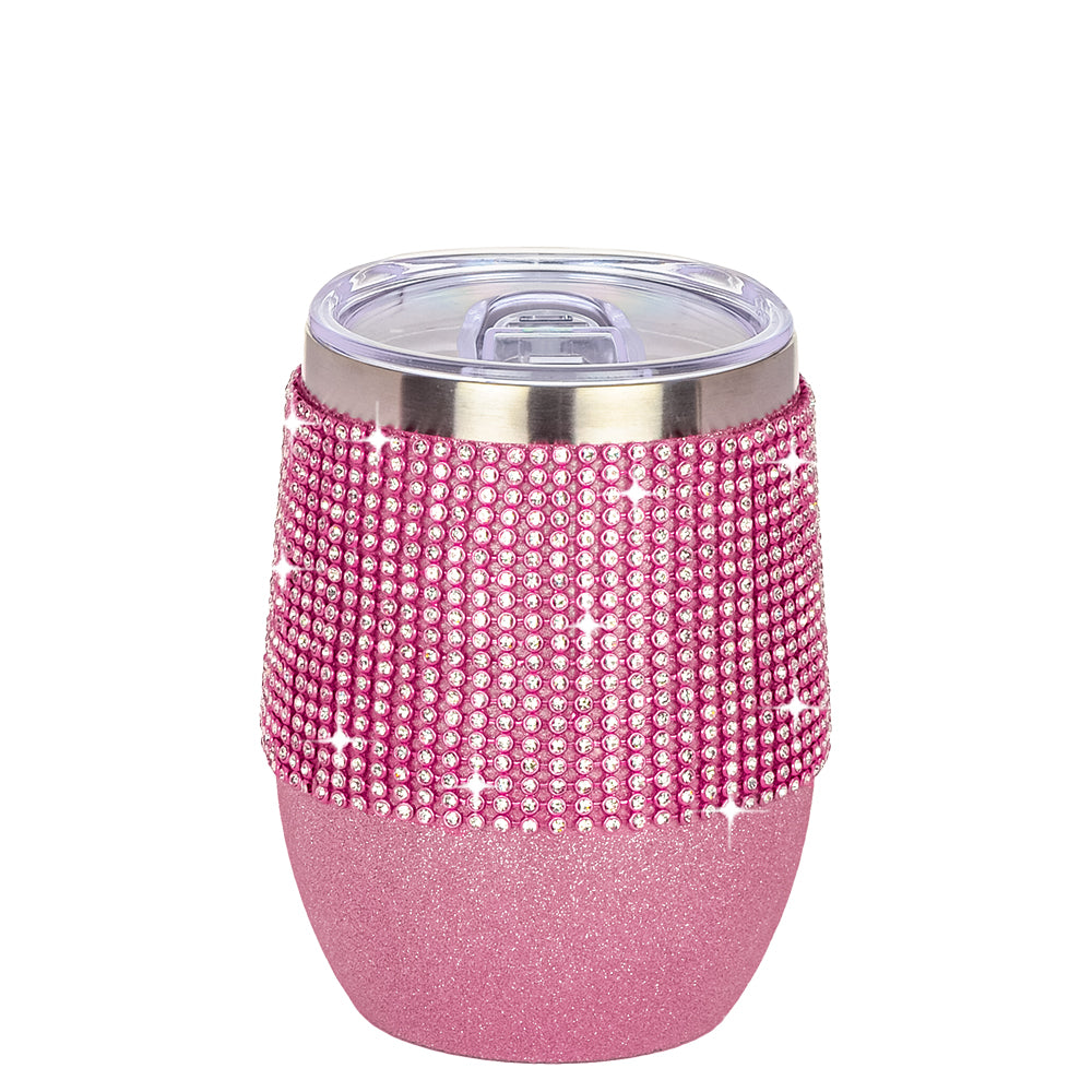 Wine Tumbler - Glitter Pink
