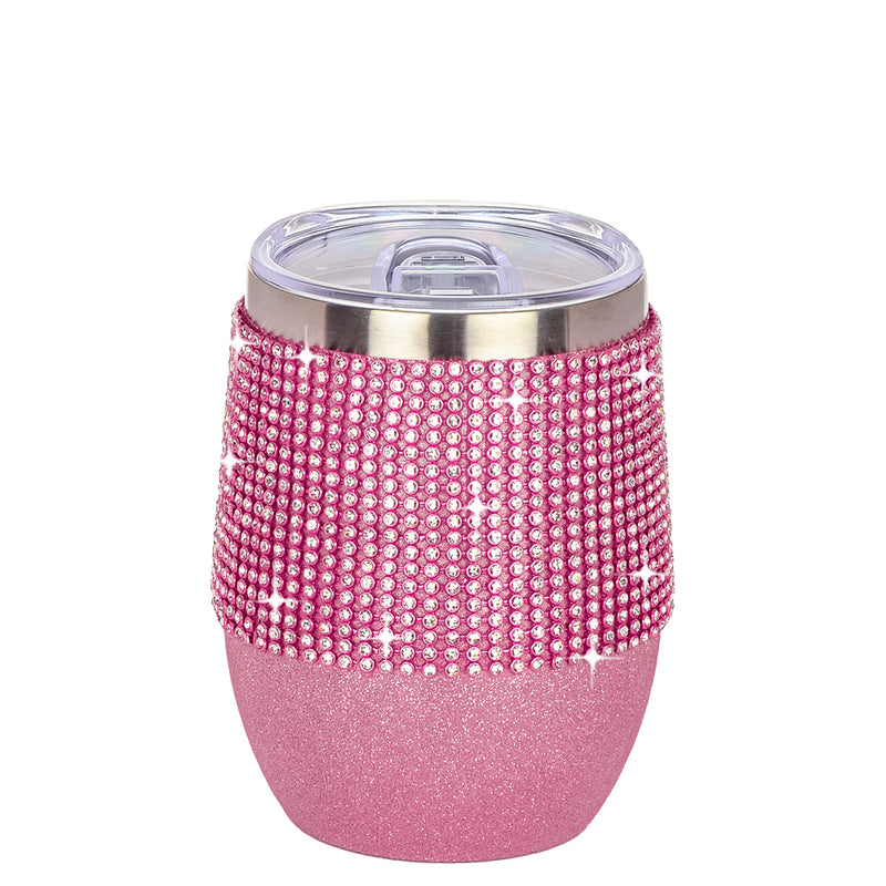 Wine Tumbler - Glitter Pink