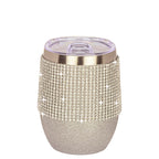 Wine Tumbler - Glitter Silver