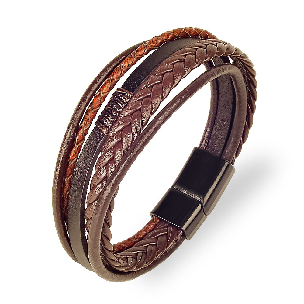 Woven Leather Bracelet - 5 Twine
