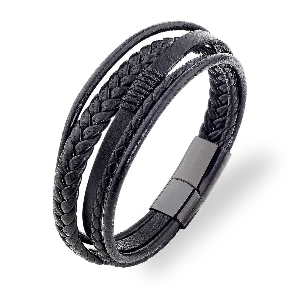 Woven Leather Bracelet - Braid