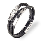 Woven Leather Bracelet - Knot