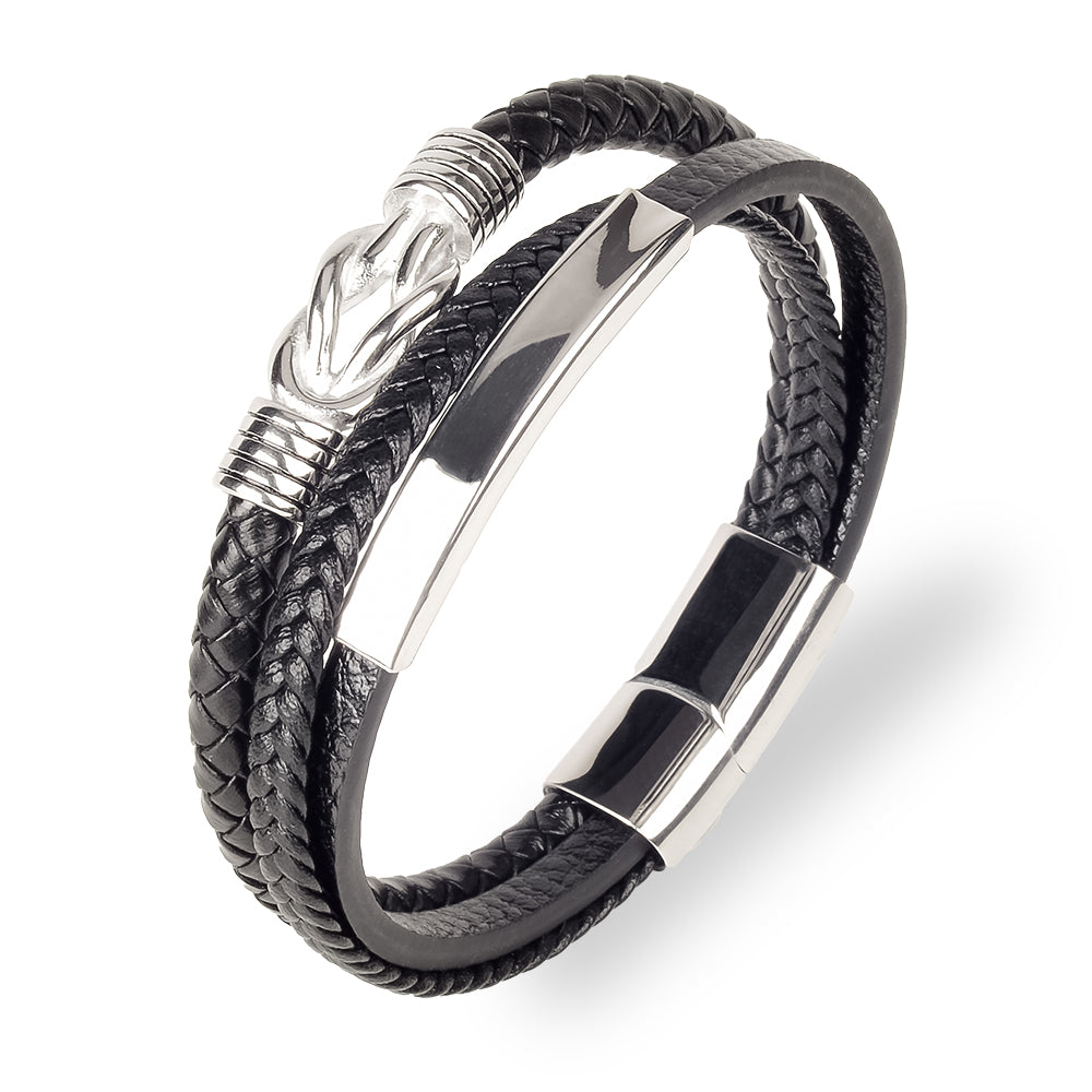 Woven Leather Bracelet - Knot
